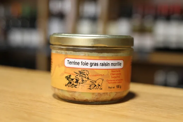 Terrine de foie gras raisins morilles